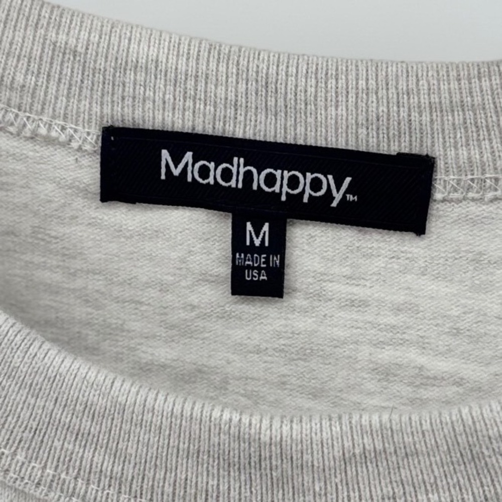 Madhappy Snapchat Ghost Heavy T-Shirt Mens Medium Gray Heathered Short Sleeve - Picture 7 of 8